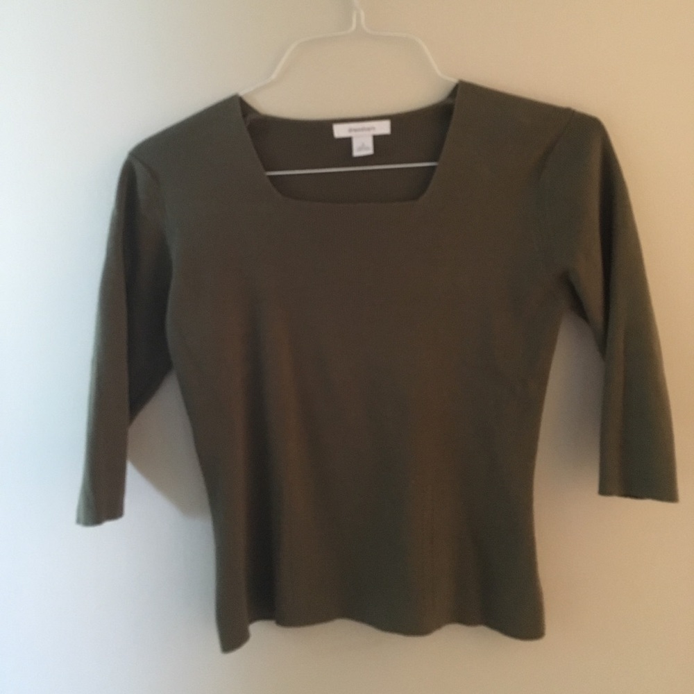 Green Boxed Shape Sweater